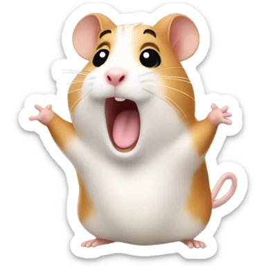 singing hamster sticker