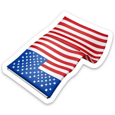 folded upside down American flag sticker