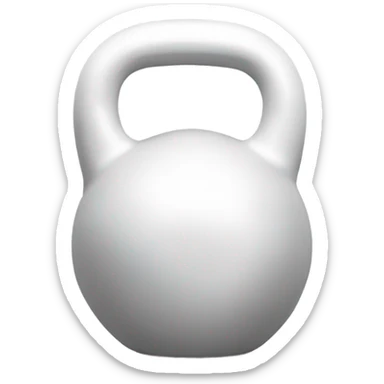 Withe kettlebell sticker