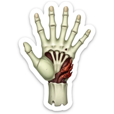 zombie hand grabbing sticker