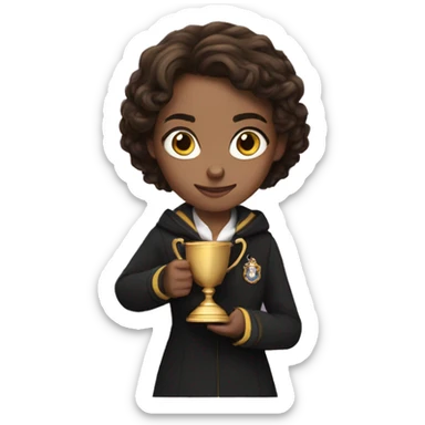 Hermione holds the winner's cup in her hand sticker