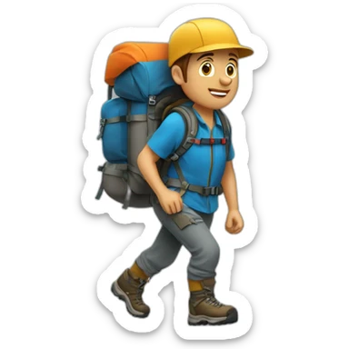 Jean noel-barrot hiking the mont-blanc mountain sticker