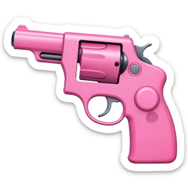 Pink gun emoji sticker