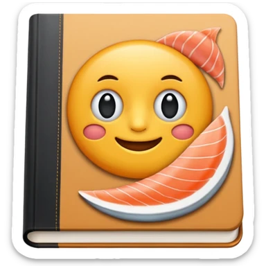 Livro cor salmão sticker