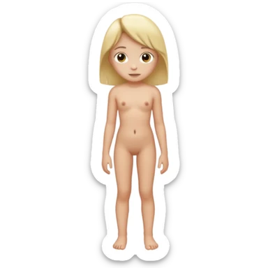A18  Yo Girl in a 10 year old girls body standing naked sticker