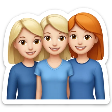 Three girls posing together sticker