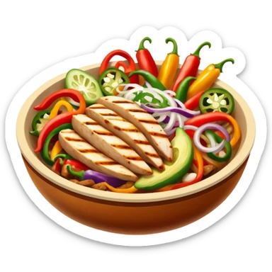 spicy chicken fajita bowl sticker