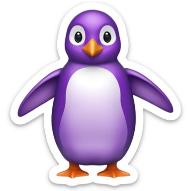 Pinguino viola  sticker