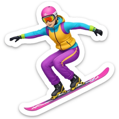 Freestyle skiing sticker