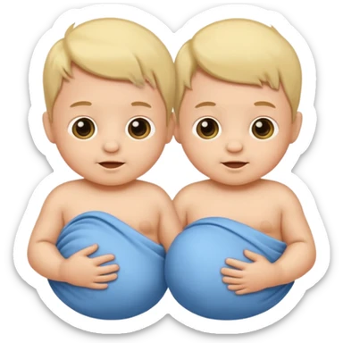 Twin baby boys sticker