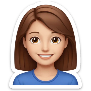 Brown-haired girl posing for a video to post on instagram sticker