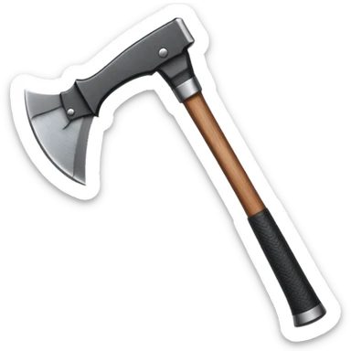 black metal snow climbing axe sticker