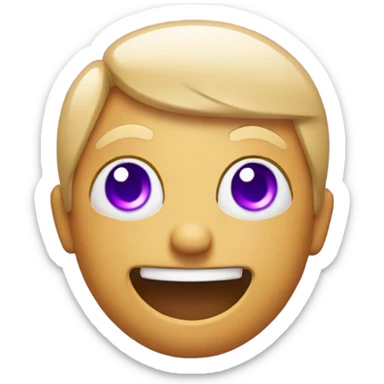 A wink emoji with Purple Heart eyes sticker