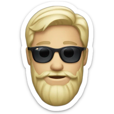 Blonde scandinavian man with beard wearing sunglasses sticker