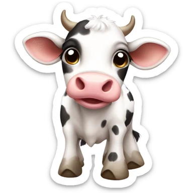 Baby girl cow sticker