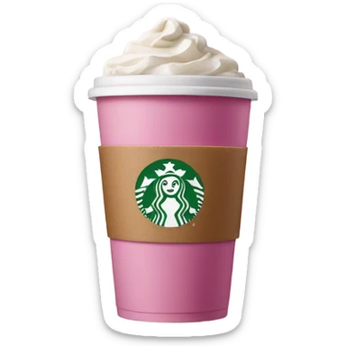 Starbucks pink coffee sticker