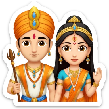 Lord ram and sita sticker