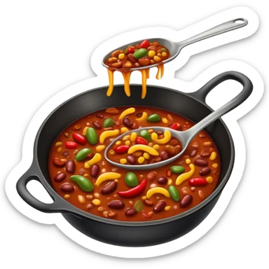 bowl of chilli in skillet sticker