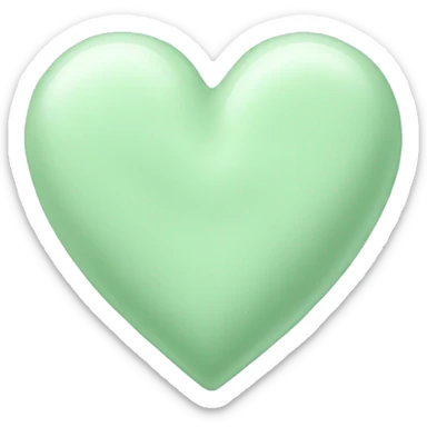 Mint-cream color heart sticker
