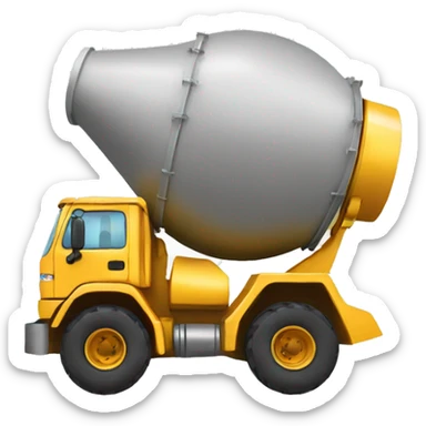 a cement mixer wearing gold jewelry sticker