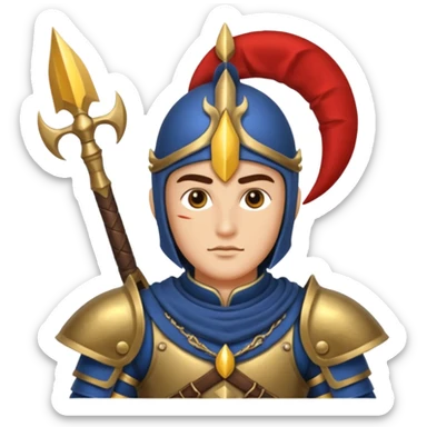 Moon Guard – crescent spear,Royal Soldiers. sticker