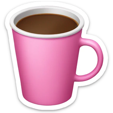 Pink cup of coffee  sticker