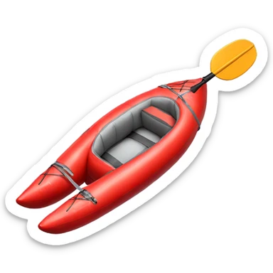 Red inflatable kayak small  sticker