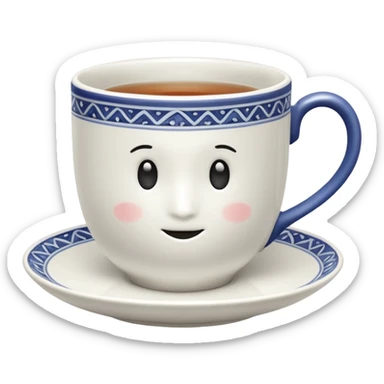 tea cup sticker