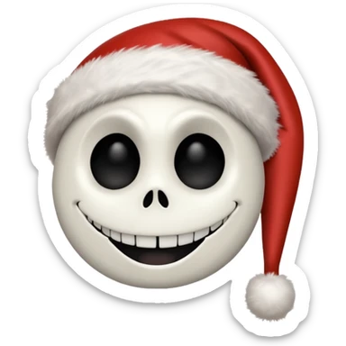 jack skellington santa hat sticker