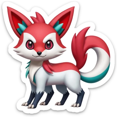 Meloetta-Sneasel-Zangoose-Obstagoon-Pokémon-Fakémon-fusion-hybrid-creature sticker