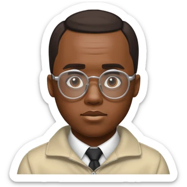 diddy with glasses but white skintone sticker