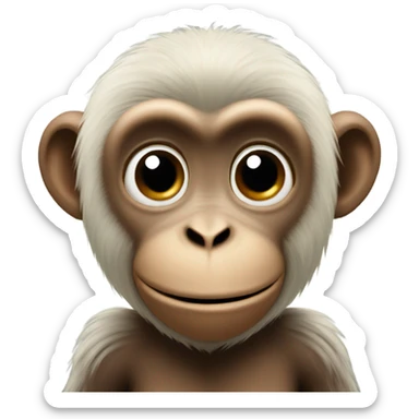 Monkey with heart eyes sticker