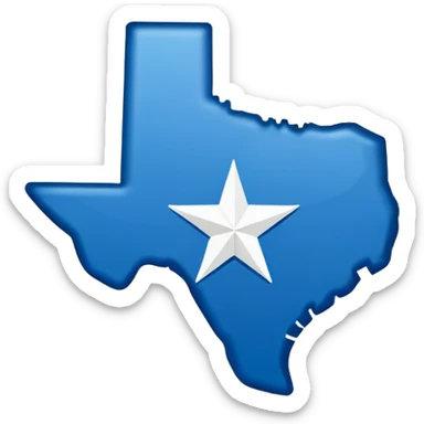 shape of texas sticker
