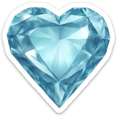 Diamond heart sticker