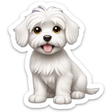 maltese puppy sticker