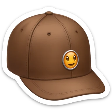 Brown fitted cap sticker