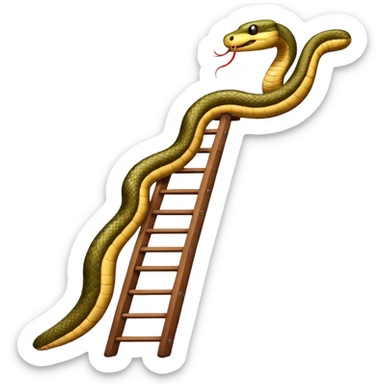 snake on a ladder sticker