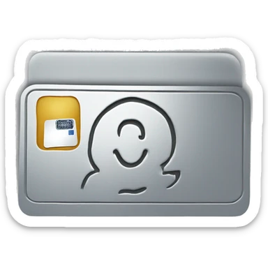 an american express business card in silver color sticker