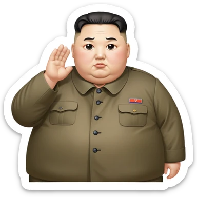 Kim jong un but really fat sticker