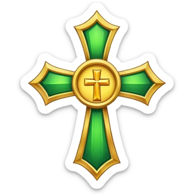 Priest emblem with a touch of green sticker