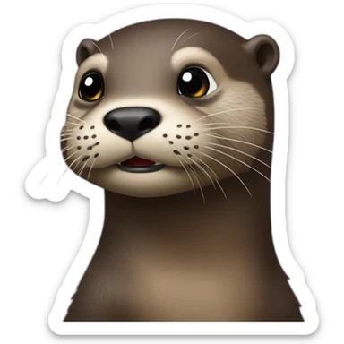 Otter with a tattoo we can do it flex sticker