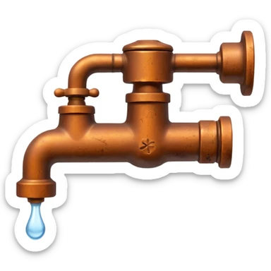 rusty faucet sticker