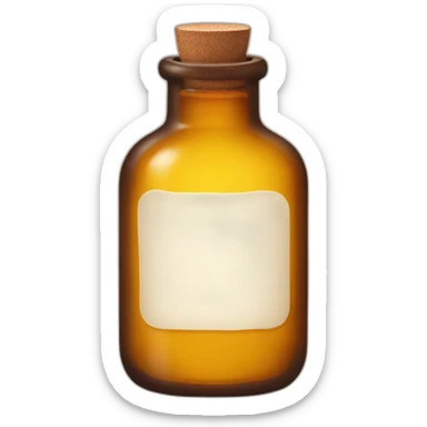 Bottle of essential oil sticker