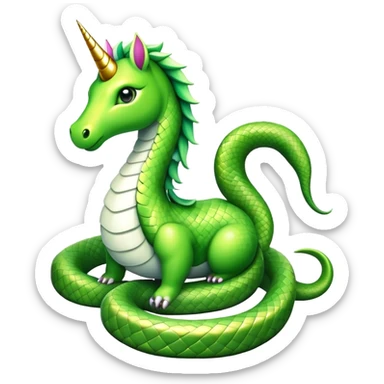
"Combination of a unicorn and a snake sticker