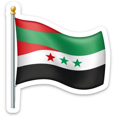 green Syrian flag sticker