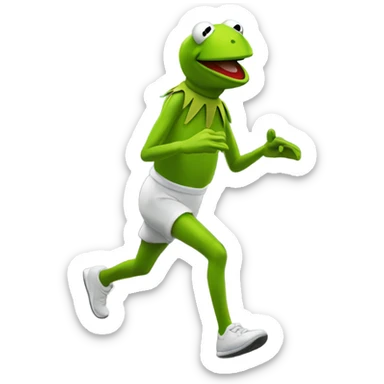 Kermit cardio.  sticker