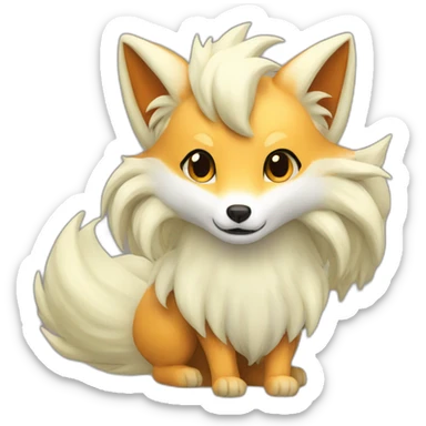 Ninetails fox sticker