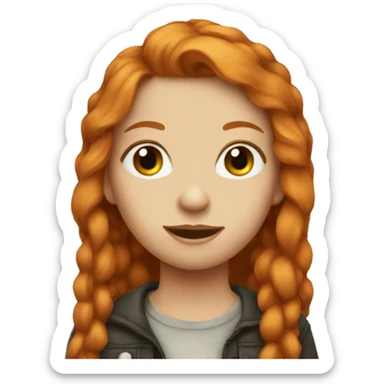 Ginger girl grunge style sticker