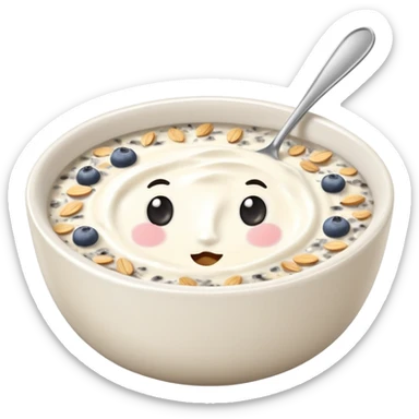 Greek Yogurt with Oats and Chia Seeds sticker