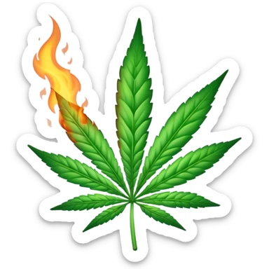 a marijuana jobnt burning sticker